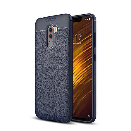 Xiaomi Pocophone F1 Kılıf Niss Deri Desenli Silikon Kılıf