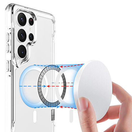 Galaxy S25 Ultra Kılıf Magsafe Şarj Özellikli T-Max Magsafe Kılıf