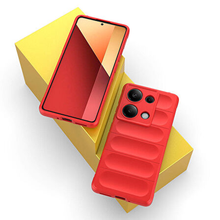 Redmi Note 13 Pro 4G Kılıf Esnek TPU Oyuklu Arka Yüzey Tasarımlı Etnik Silikon Kılıf