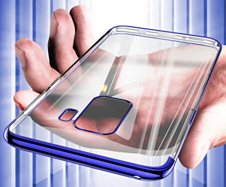 Galaxy S9 Kılıf Dört Köşeli Lazer Silikon Kılıf