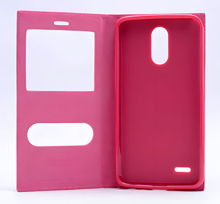 LG Stylus 3 Kılıf Pencereli Elite Kapaklı Kılıf