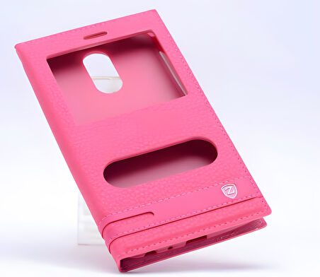 LG Stylus 3 Kılıf Pencereli Elite Kapaklı Kılıf