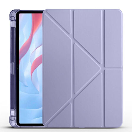 Honor X9 11.5' Kılıf Tri Folding Kalem Bölmeli Standlı Kılıf