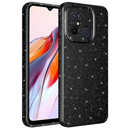 Xiaomi Redmi 12C Kılıf Kamera Korumalı Simli Lüks Koton Kılıf