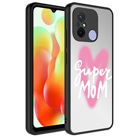 Xiaomi Redmi 12C Kılıf Aynalı Desenli Kamera Korumalı Parlak Mirror Kılıf