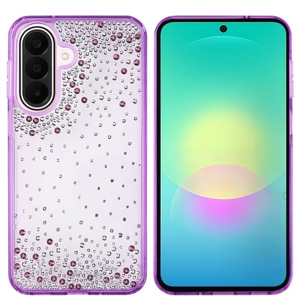 Galaxy A27 Kılıf Airbag Tasarımlı Damla Taşlı Şeffaf Pera Silikon Kılıf