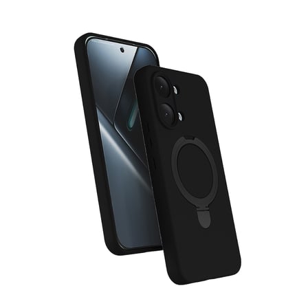 Poco X8 Pro Max Kılıf M-safe Şarj Özellikli Standlı Samara Kılıf Siyah