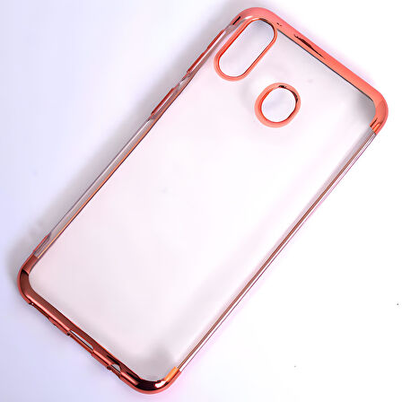 Galaxy M20 Kılıf Dört Köşeli Lazer Silikon Kılıf