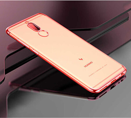 Huawei Mate 10 Lite Kılıf Dört Köşeli Lazer Silikon Kılıf