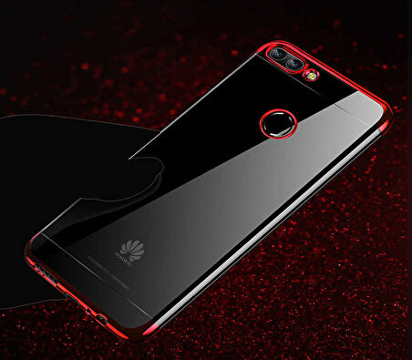 Huawei P Smart Kılıf Dört Köşeli Lazer Silikon Kılıf