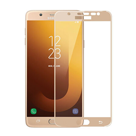 Galaxy J7 Max Ekran Koruyucu Ekranı Tam Kaplayan Düz Cam Ekran Koruyucu