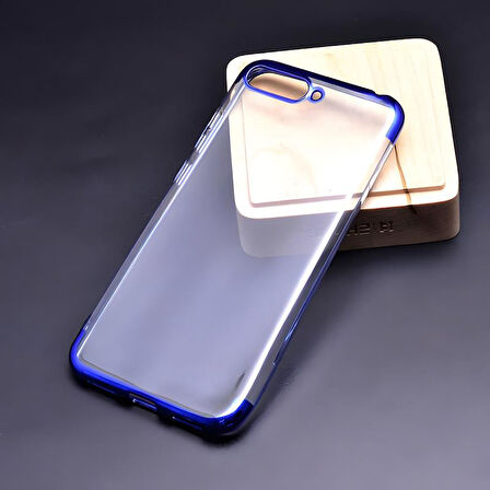 Huawei Y6 2018 Kılıf Dört Köşeli Lazer Silikon Kılıf