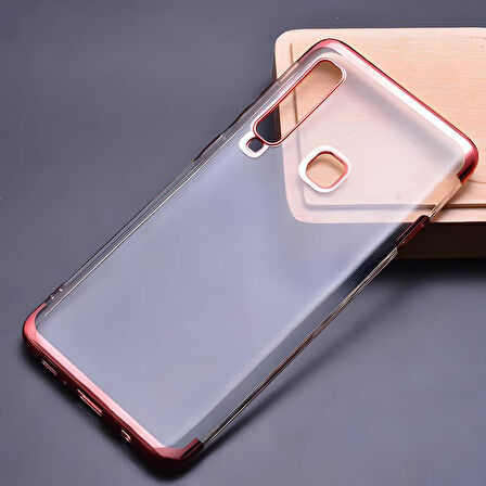 Galaxy A9 2018 Kılıf Dört Köşeli Lazer Silikon Kılıf