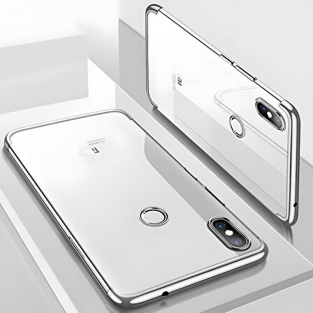 Xiaomi Redmi Note 5 Pro Kılıf Dört Köşeli Lazer Silikon Kılıf
