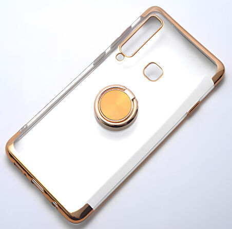 Galaxy A9 2018 Kılıf Gess Kenarları Renkli Yüzük Aparatlı Kılıf