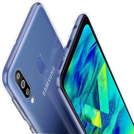 Galaxy M40 Kılıf Şeffaf Süper Silikon Kılıf