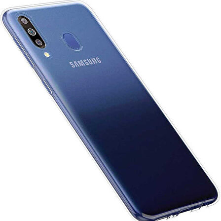 Galaxy M40 Kılıf Şeffaf Süper Silikon Kılıf