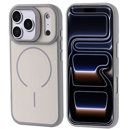 iPhone 17 Pro Kılıf M-safe Şarj Özellikli Kamera Standlı Notron Kılıf