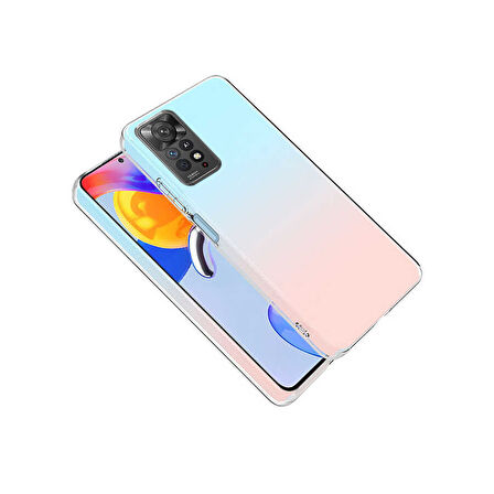Xiaomi Redmi Note 11 Pro 5G Kılıf Şeffaf İnce Esnek Süper Silikon