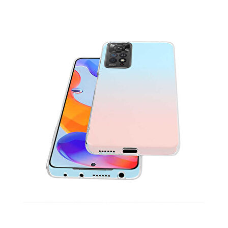 Xiaomi Redmi Note 11 Pro 5G Kılıf Şeffaf İnce Esnek Süper Silikon