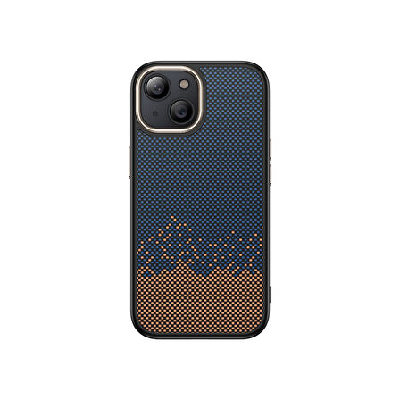 iPhone 14 / İphone 13 Kılıf M-safe Şarj Özellikli Karbon Fiber Görünümlü Antina Kılıf