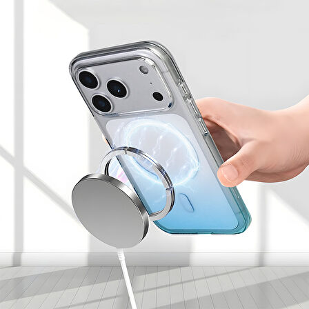 iPhone 17 Pro Kılıf M-Safe Şarj Özellikli Septik Silikon Kılıf