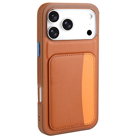 iPhone 17 Pro Max Kılıf Kartlıklı X-Kart Silikon Kılıf