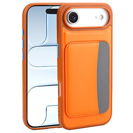 iPhone 17 Air Kılıf Kartlıklı X-Kart Silikon Kılıf