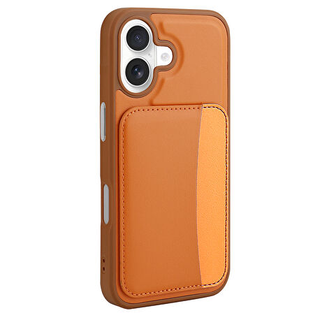 iPhone 17 Kılıf Kartlıklı X-Kart Silikon Kılıf