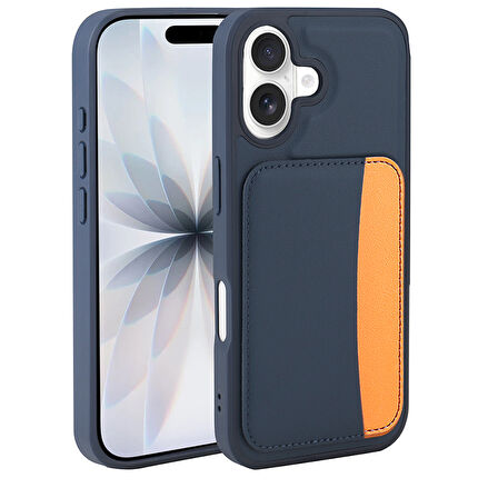 iPhone 17 Kılıf Kartlıklı X-Kart Silikon Kılıf