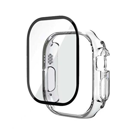 Apple Watch Uyumlu Ultra 49mm Zore Watch Gard + PMMA Şeffaf Kasa ve Ekran Koruyucu 