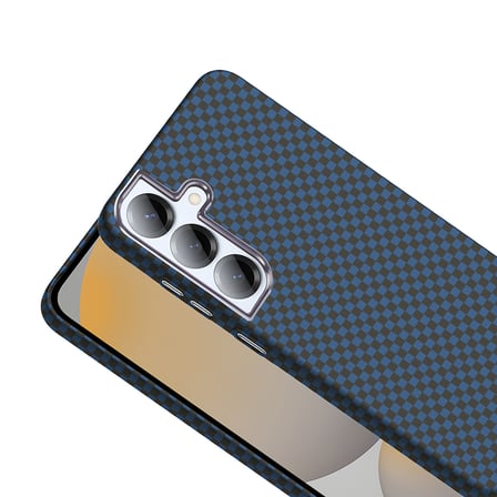 Galaxy S25 Plus Kılıf M-safe Şarj Özellikli Karbon Fiber Görünümlü Gros Kılıf Lacivert