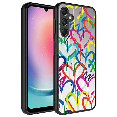 Galaxy A24 Kılıf Aynalı Desenli Kamera Korumalı Parlak Zore Mirror Kılıf