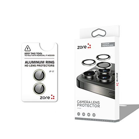 iPhone 17 Kamera Lens Koruyucu CL-12 Premium Safir Parmak İzi Bırakmayan Anti-Reflective Açık Yeşil