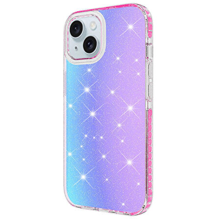 iPhone 14 Kılıf Parlak Renk Geçişli Velle Kılıf