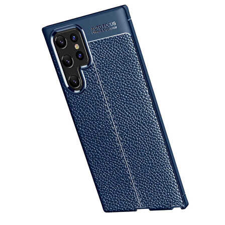 Galaxy S22 Ultra Kılıf Zore Niss Deri Desenli Silikon Kılıf