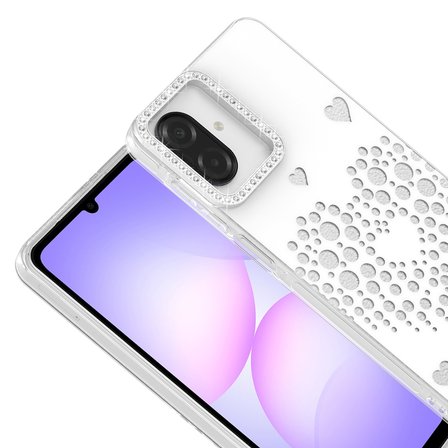 Galaxy A07 Kılıf Damla Taşlı Rivas Sert PC Kılıf