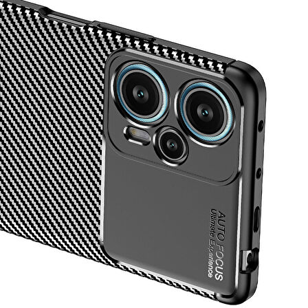 Xiaomi Poco F5 Kılıf Negro Karbon Tasarım Silikon Kılıf