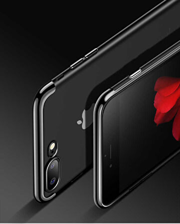 iPhone 7 Plus Kılıf Dört Köşeli Lazer Silikon Kılıf