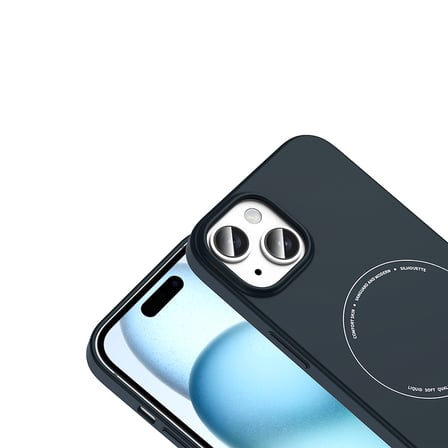 iPhone 15 Kılıf M-Safe Şarj Özellikli Kamera Korumalı Elio Sert PC Kılıf