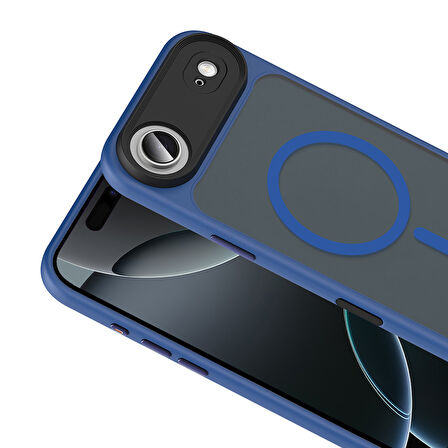 iPhone 17 Air Kılıf Mat Arka Yüzey Wireless Şarj Özellikli Flet M-safe Kılıf