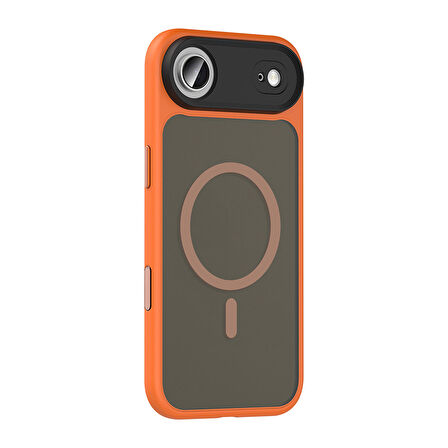 iPhone 17 Air Kılıf Mat Arka Yüzey Wireless Şarj Özellikli Flet M-safe Kılıf