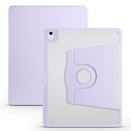 iPad Air 13 2024 Kılıf Termik Kalem Bölmeli Dönebilen Standlı Kılıf