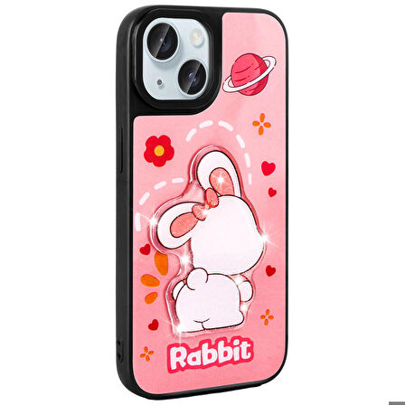 iPhone 13 Kılıf Parlayan Kabartmalı İkonik Figürlü Amas Silikon Kılıf