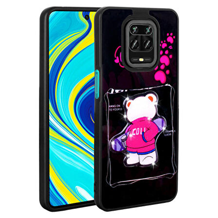 Xiaomi Redmi Note 9S Kılıf Parlayan Kabartmalı İkonik Figürlü Amas Silikon Kılıf