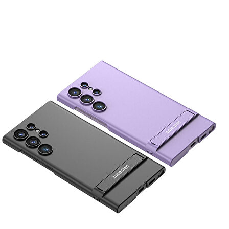 Galaxy S23 Ultra Kılıf Zore Kamera Korumalı Dikey Standlı Ays Kılıf