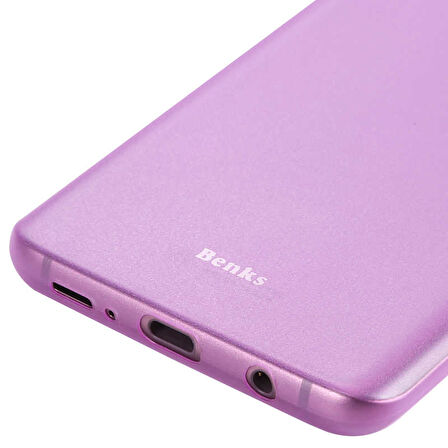 Galaxy S9 Kılıf Lollipop İnce Pürüzsüz Mat Yüzey Kılıf Mor