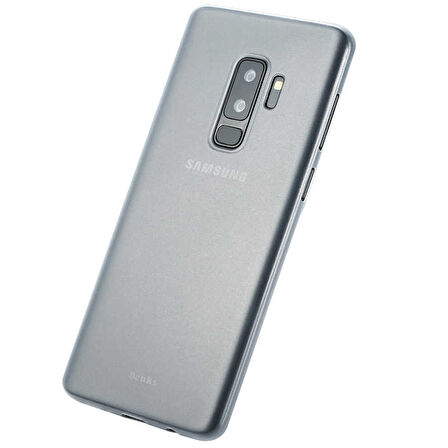 Galaxy S9 Plus Kılıf Lollipop İnce Pürüzsüz Mat Yüzey Kılıf Transparan Beyaz