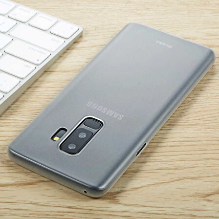 Galaxy S9 Plus Kılıf Lollipop İnce Pürüzsüz Mat Yüzey Kılıf Transparan Beyaz