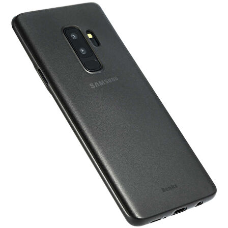 Galaxy S9 Plus Kılıf Lollipop İnce Pürüzsüz Mat Yüzey Kılıf Transparan Siyah